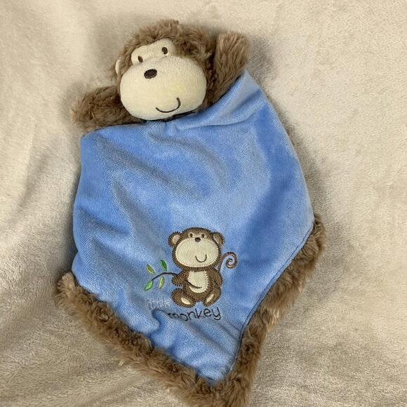 Baby Starters Plush Lovey Boy Blue Security Blanket Little Monkey 2010 16" - Picture 7 of 8